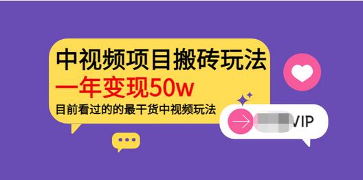 【副业项目3965期】《老吴·中视频项目搬砖玩法，一年变现50w》目前看过的的最干货中视频玩法-欧乐轻创网