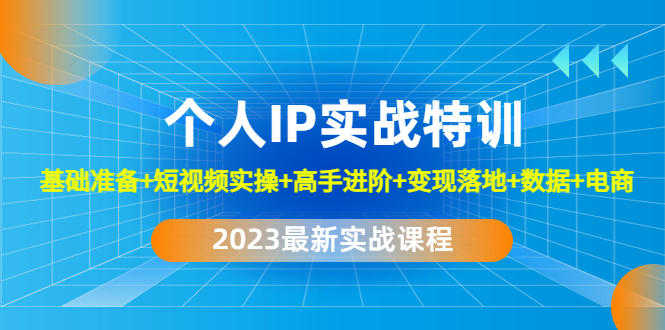 【副业项目4959期】2023个人IP实战特训：基础准备+短视频实操+高手进阶+变现落地+数据+电商-欧乐轻创网