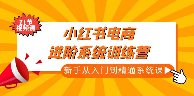 【副业项目5146期】小红书电商进阶系统训练营：新手从入门到精通系统课（21节视频课）-欧乐轻创网