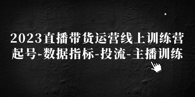 【副业项目5282期】2023直播带货运营线上训练营，起号-数据指标-投流-主播训练-欧乐轻创网