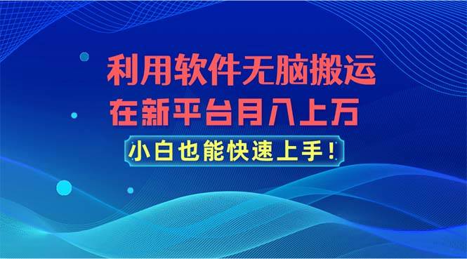 利用软件无脑搬运，在新平台月入上万，小白也能快速上手-欧乐轻创网