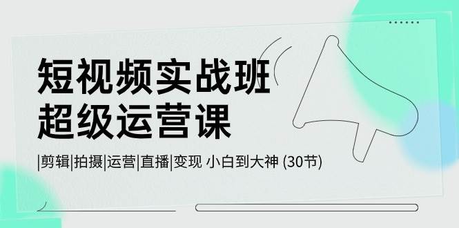 短视频实战班-超级运营课，|剪辑|拍摄|运营|直播|变现 小白到大神 (30节)-欧乐轻创网